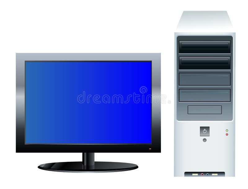 Computer desktop stock illustration