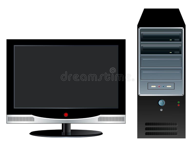 Computer desktop vector illustration