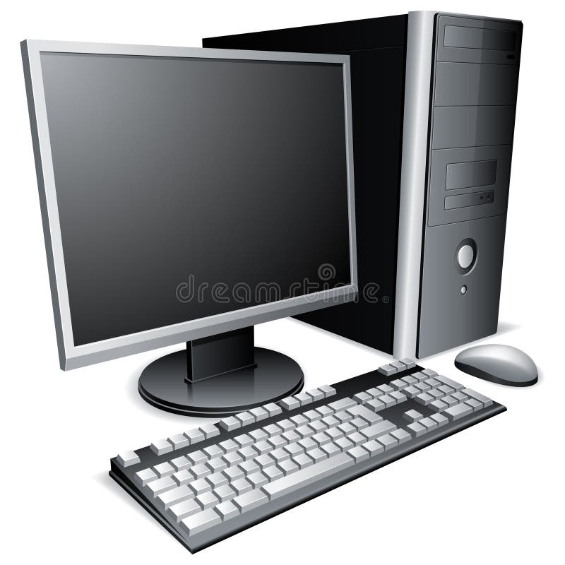 Computer desktop. royalty free illustration