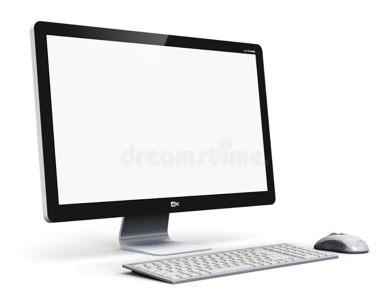 Computer desktop royalty free illustration