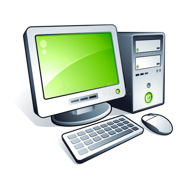 Computer desktop royalty free illustration