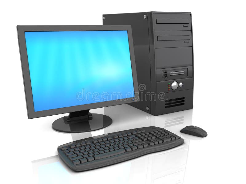 Computer desktop vector illustration