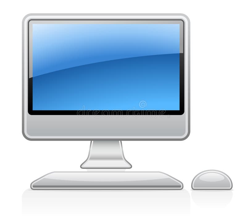 Computer desktop stock illustration