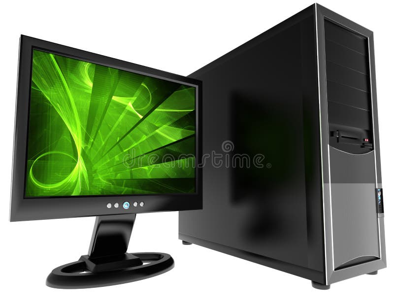 Computer desktop izolat stock illustration
