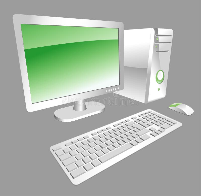 Computer desktop vector illustration