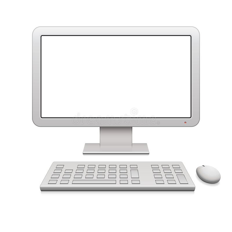 Computer desktop modern royalty free illustration