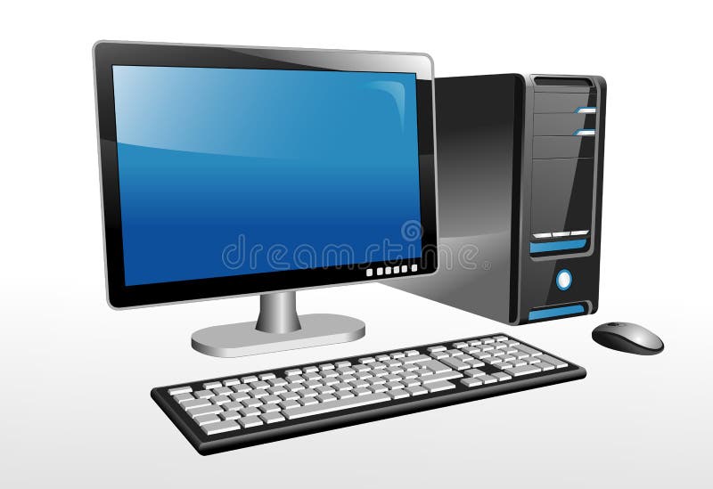 Computer desktop stock illustration