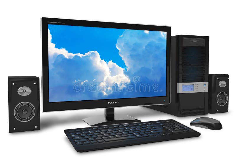 Computer desktop stock illustration