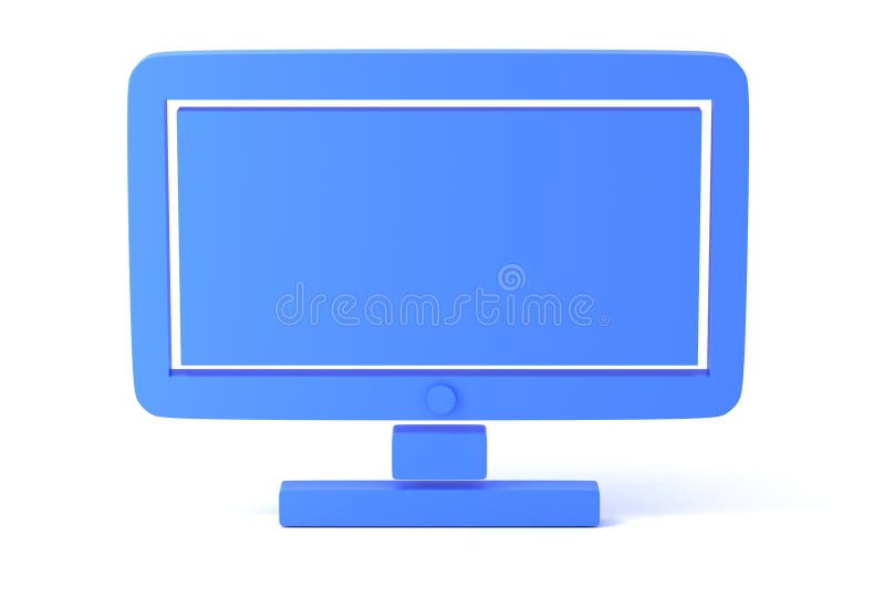 Computer Display 3D Illustration. 3D Rendering. Icon Screen Pc Stock  Illustration - Illustration of gray, display: 187084111