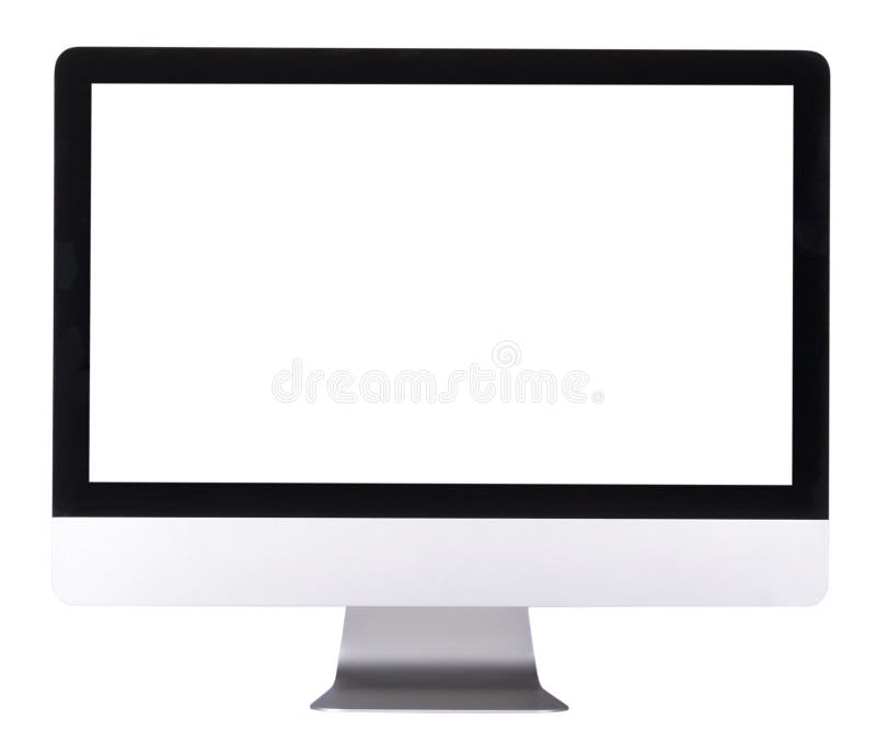 Computer display with empty screen royalty free stock photography