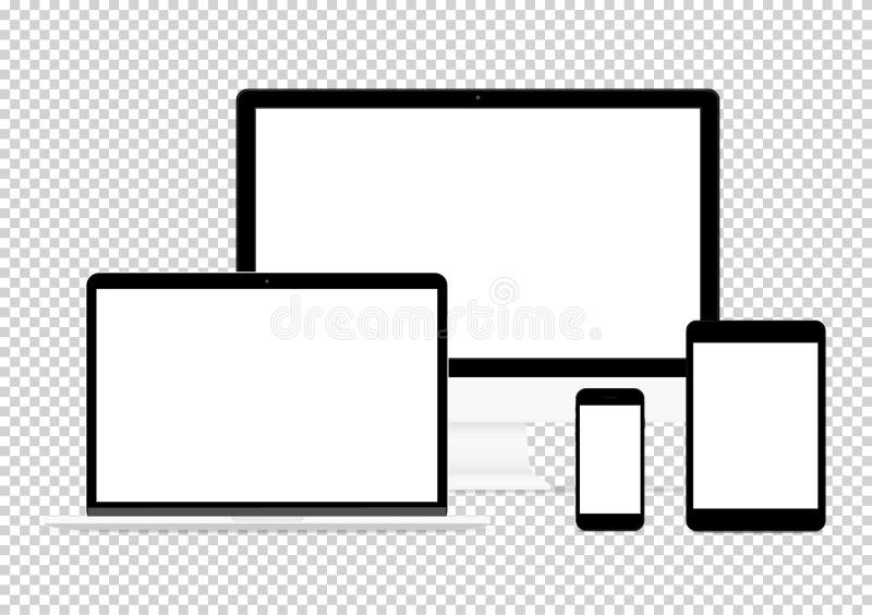 computer electronic flat design vector drawing set on transparent background royalty free illustration computer electronic flat design vector drawing set on transparent background royalty free illustration