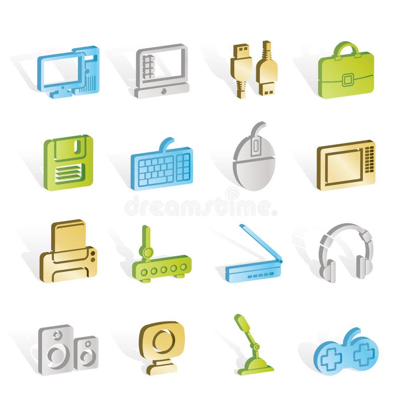 Computer equipment and periphery icons