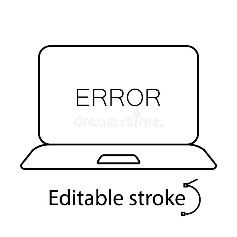 Problem with the laptop stock illustration. Illustration of computer ...