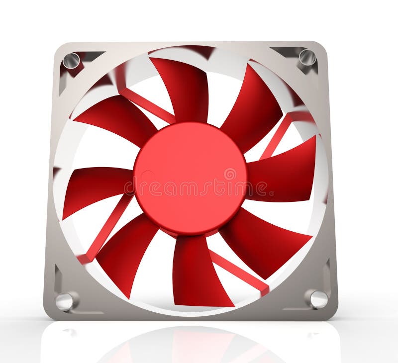 Computer fan for cpu or power supply - isolated on white