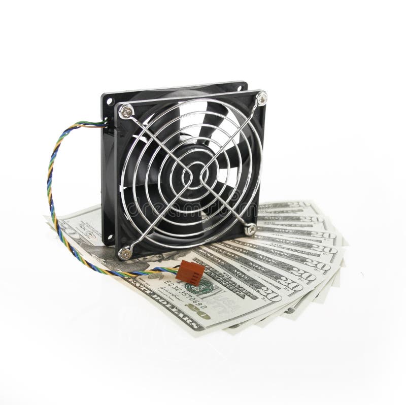 Computer fan and money