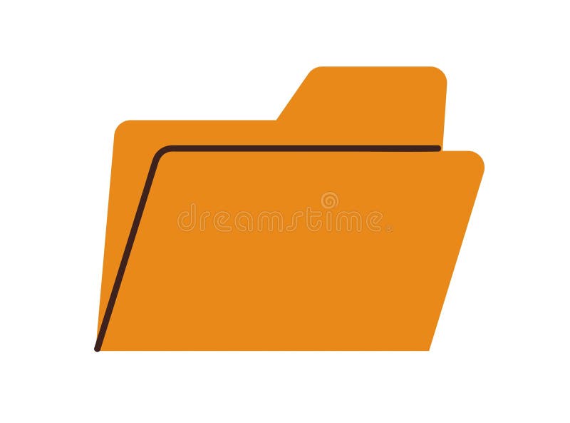 Computer folder. New empty file icon. Digital document, binder. Directory, storage archive. Business bureaucracy, saving royalty free illustration