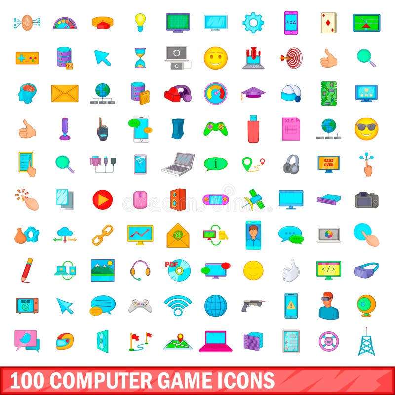 Video games icons set Royalty Free Vector Image