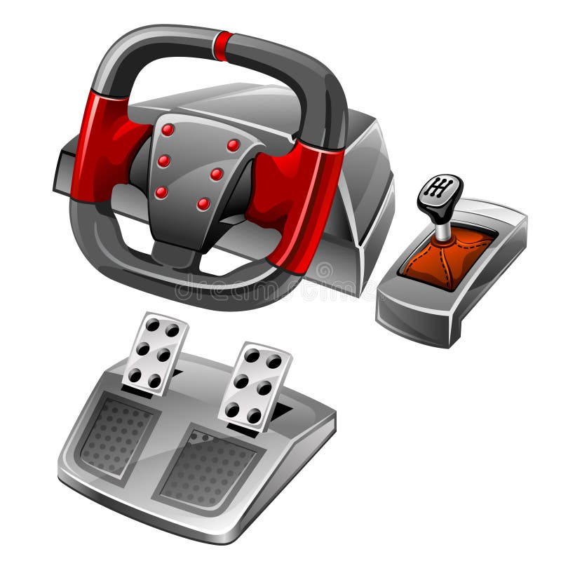 Computer game wheel stock vector. Illustration of gear 22763170