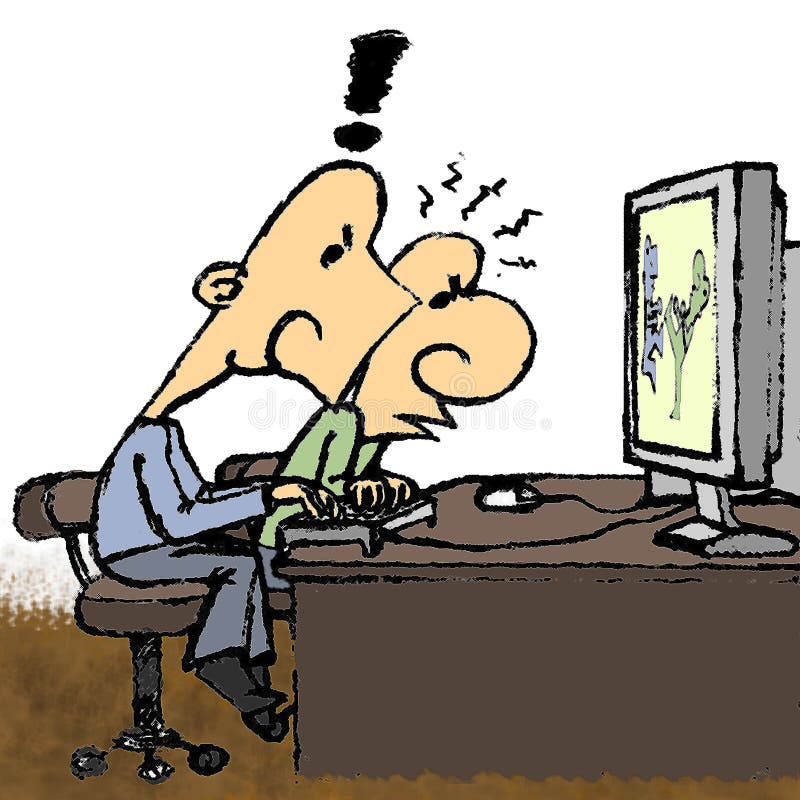 Computer games players vector illustration