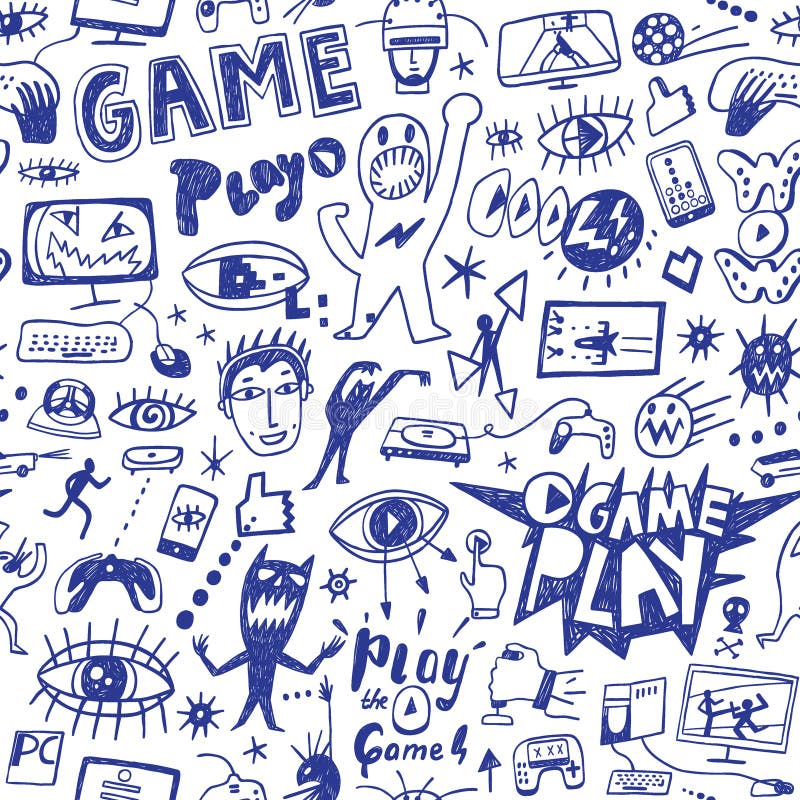 Computer games - seamless background Royalty Free Vector