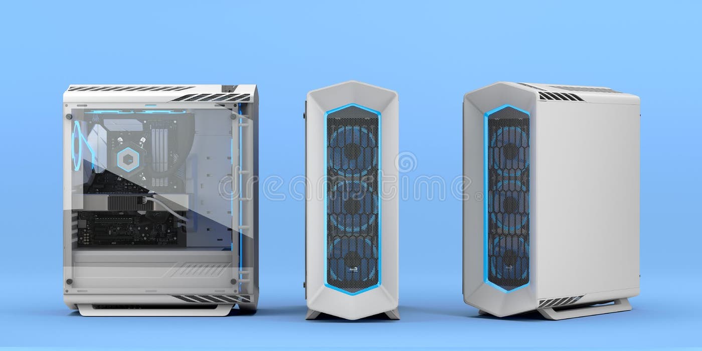 Tower Computer Monitor Mockup Stock Illustrations 19 Tower Computer