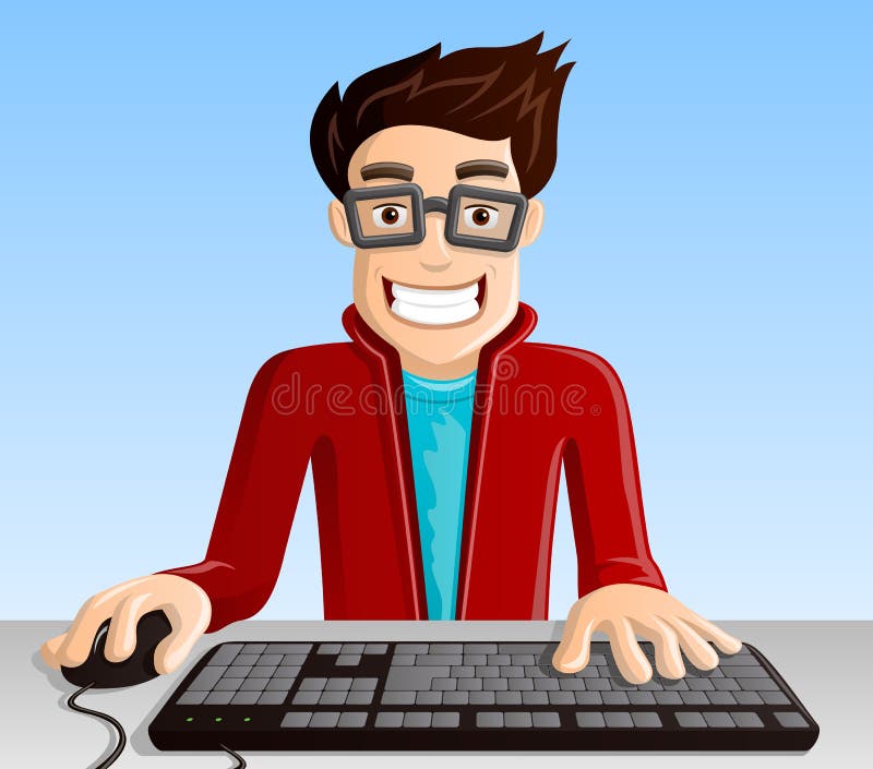 Computer Geek 2 royalty free illustration Computer Geek 2 royalty free illustration