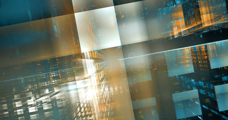 Computer generated abstract tehnology image. Three-dimensional 3D fractal texture royalty free illustration