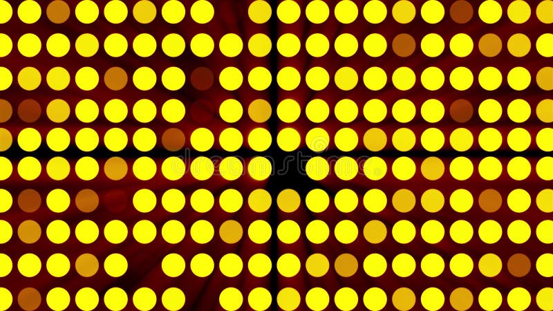 Computer generated bright flood lights background with round particles and gold glow. 3d rendering of disco backdrop royalty free illustration