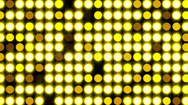 Computer generated bright flood lights background with round particles and gold glow. 3d rendering of disco backdrop vector illustration