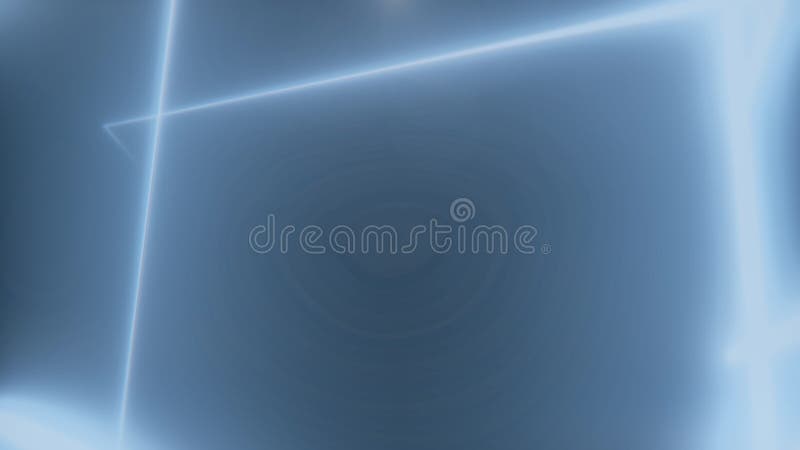 Computer generated geometric tunnel of neon triangles on a black background consisting of moving bright azure narrow vector illustration