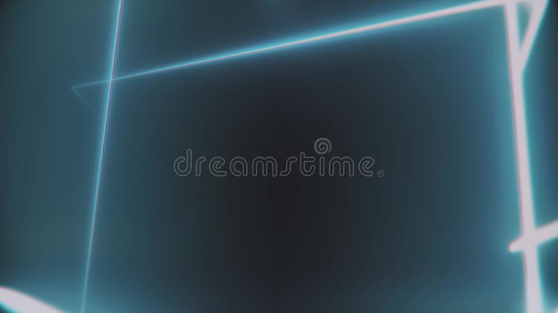 Computer generated geometric tunnel of neon triangles on a black background consisting of moving colorful blue narrow vector illustration