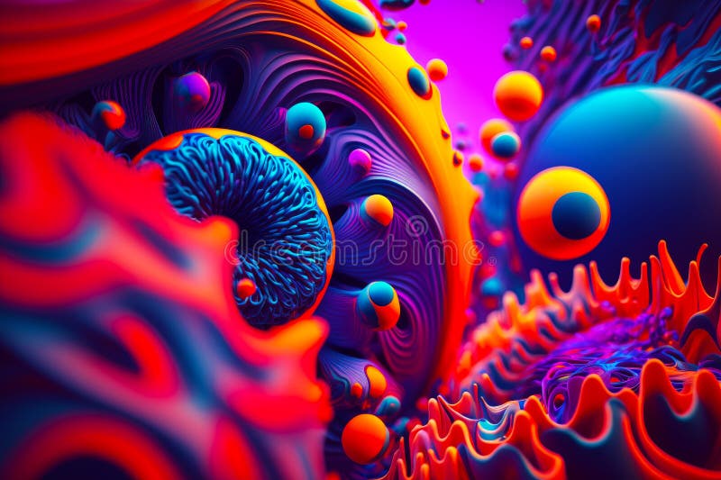 Computer generated image of multicolored background with spiral design in the center of the image. Generative AI royalty free illustration