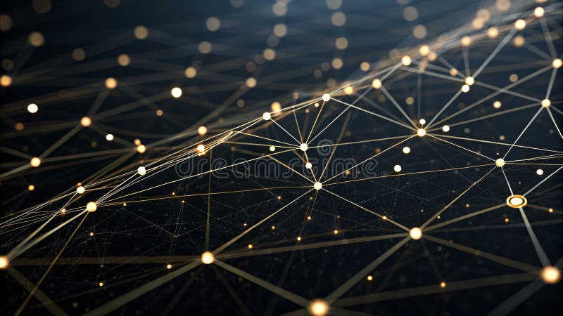 Computer generated image of a network of lines and dots royalty free stock photo