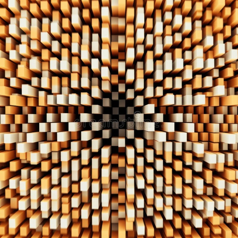 A computer generated image of a square structure. Generative AI image. royalty free illustration