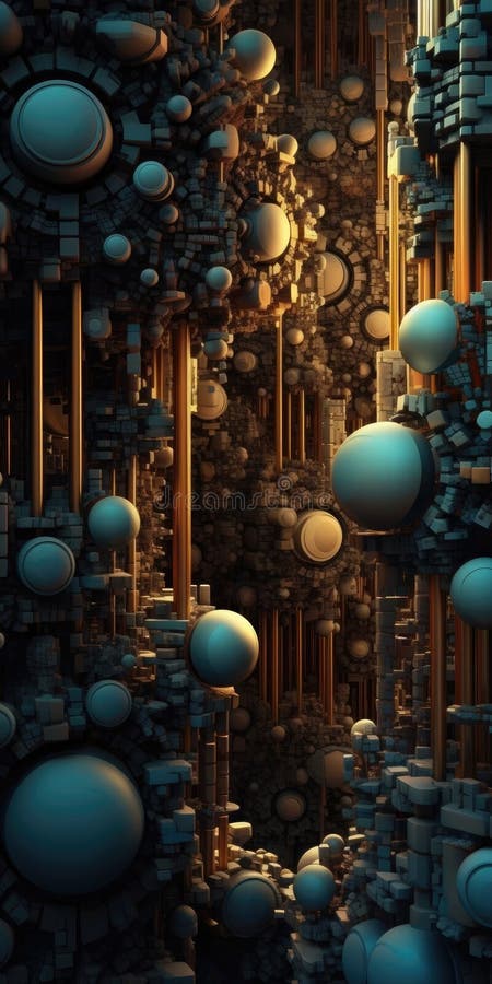 A computer generated image of a structure vector illustration