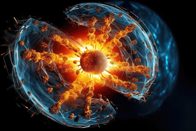 A computer generated image of a virus stock illustration