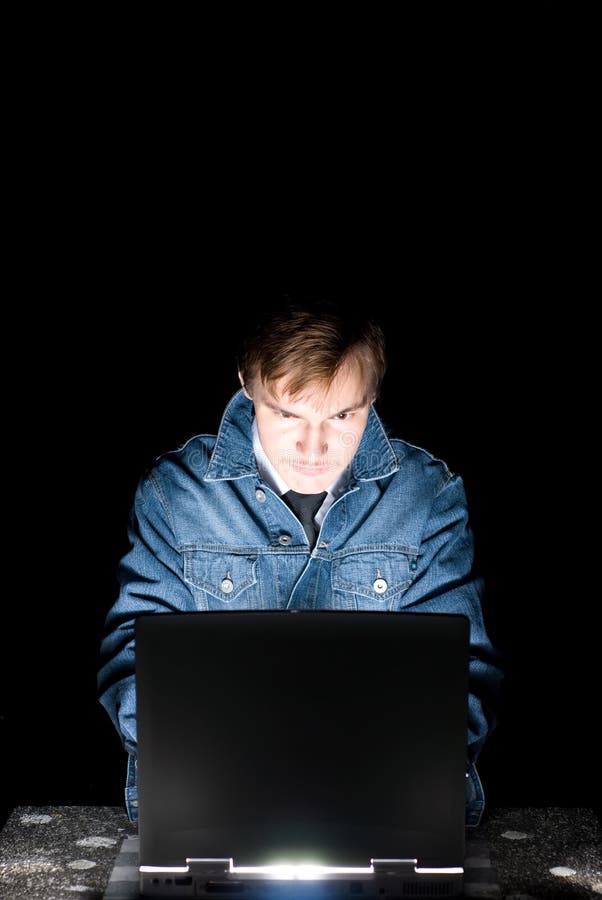 Computer hacker stock photo