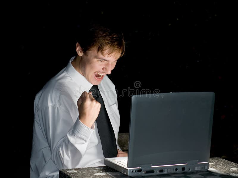 Computer hacker stock photo