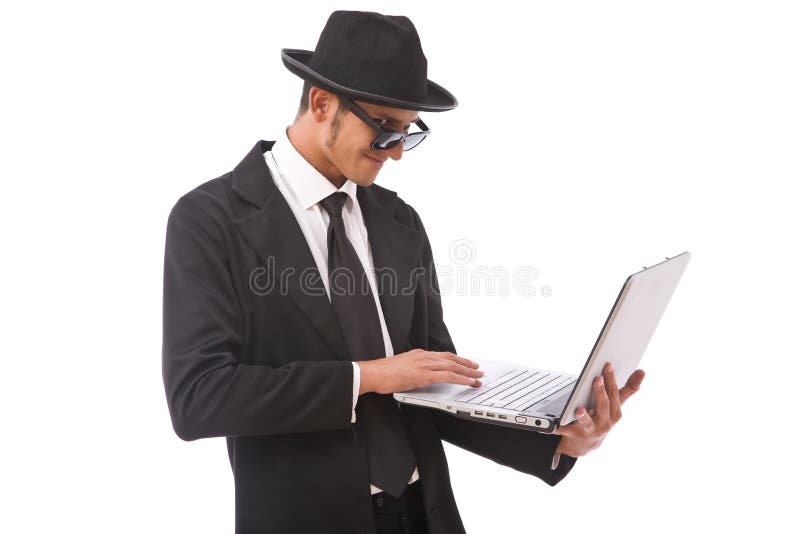 Computer hacker stock photo