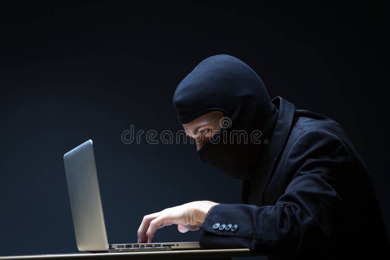 Computer hacker stock photo