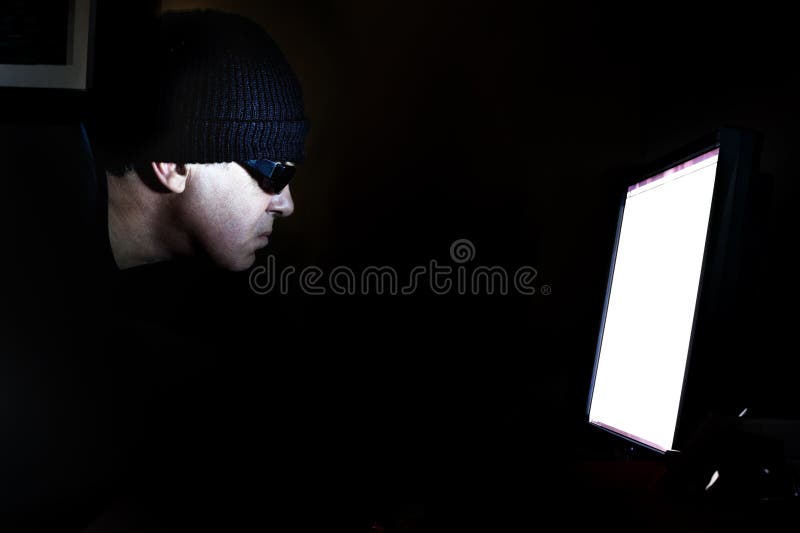 Computer hacker stock photography