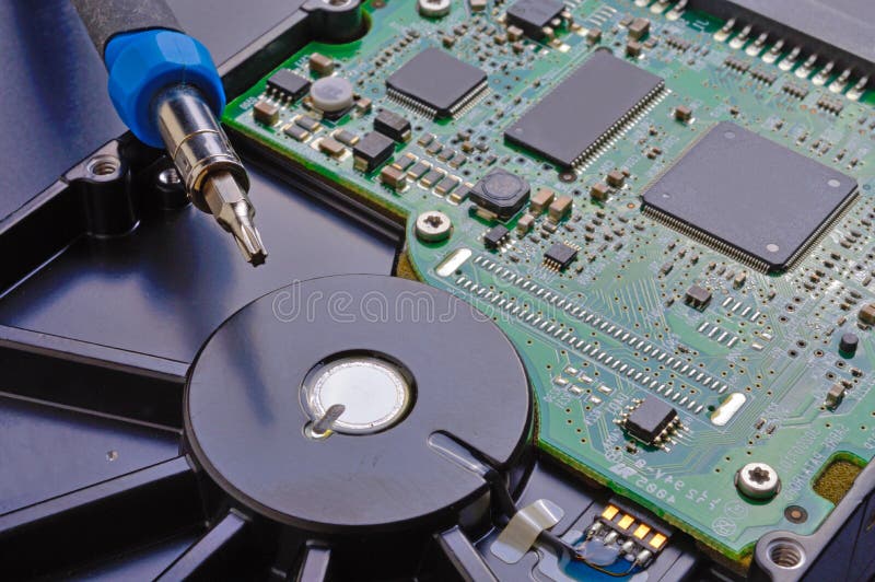 Computer hard drive repair stock image. Image of technology 194255821