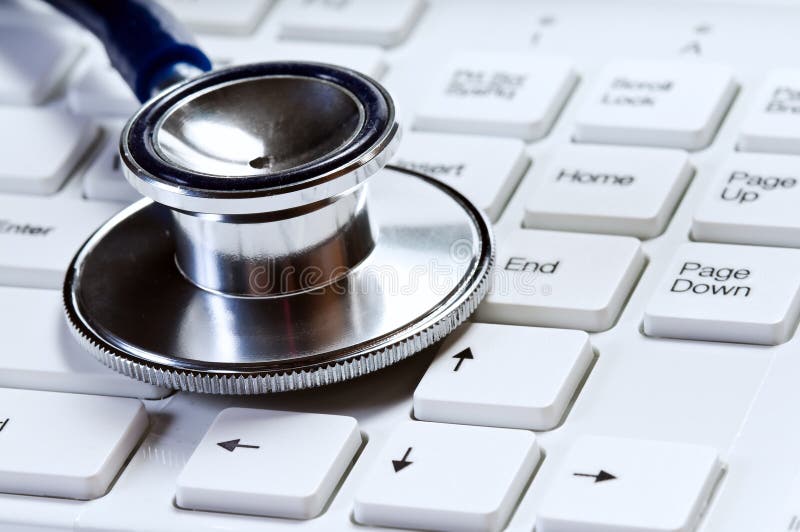 Computer health stock image. Image of healthcare, hospital 16248941