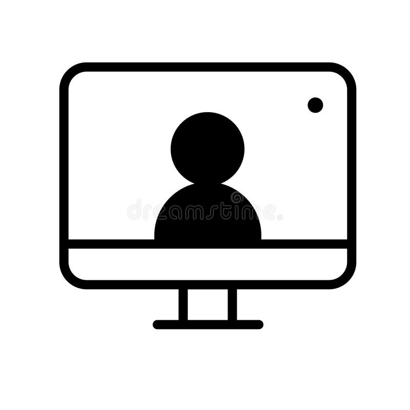 Meeting online icon vector illustration