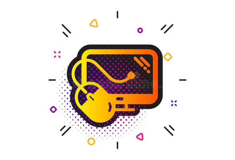 Computer icon. PC mouse component sign. Monitor symbol. Vector vector illustration Computer icon. PC mouse component sign. Monitor symbol. Vector vector illustration