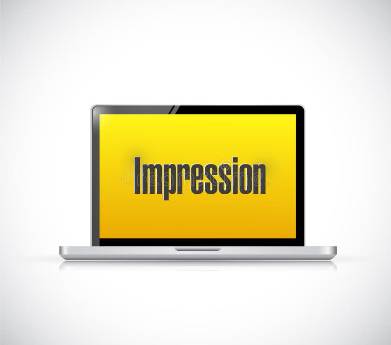Computer impression sign illustration design vector illustration