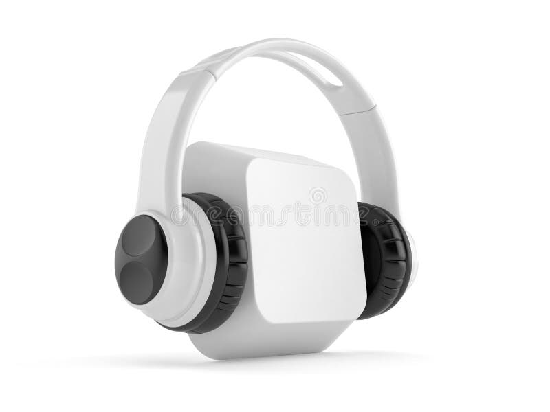 Computer key with headphones royalty free illustration Computer key with headphones royalty free illustration