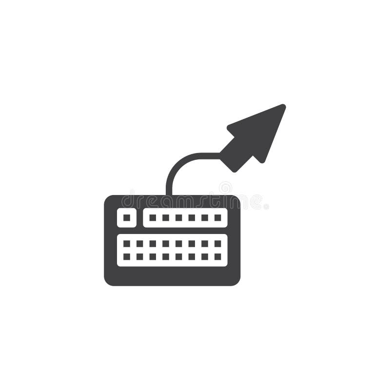 Computer keyboard and arrow vector icon vector illustration
