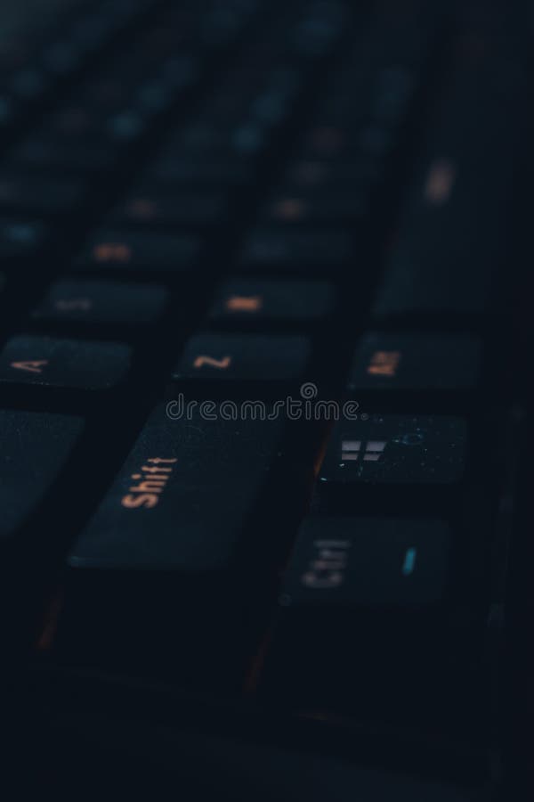 Computer Keyboard Keys Closeup Highlighted Editorial Stock Photo ...