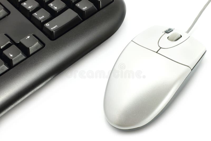 Computer keyboard with mouse royalty free stock photos